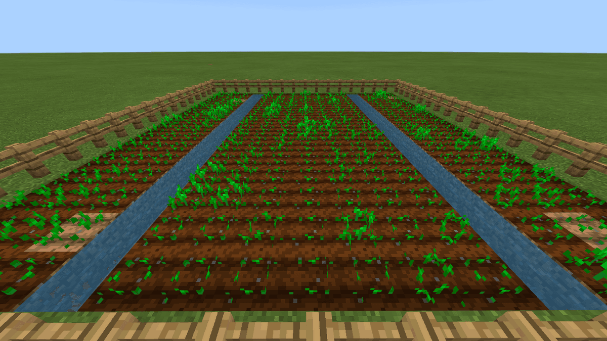 Minecraft crop growth calculator showing crop timing, farming conditions, and harvest estimates