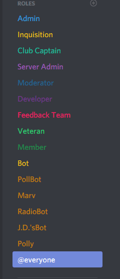 Discord role color palette generator showing matching role hex colors and live role previews