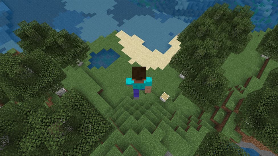 Minecraft fall damage calculator showing drop height, Feather Falling, landing surfaces, and survival chance