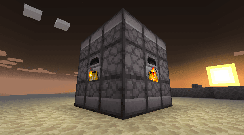 Minecraft furnace calculator showing fuel needed, smelting time, and furnace efficiency